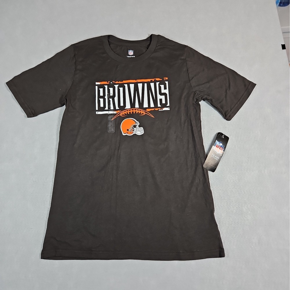 NFL Cleveland Browns Youth Brown Graphic T Shirt Size Large NWT